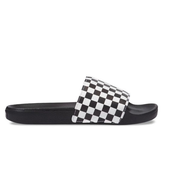 Vans Other - VANS Checker Black and White Slides 9M
